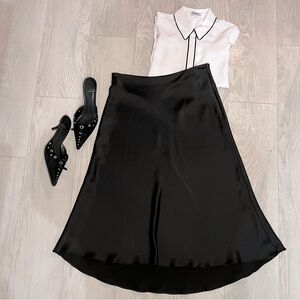 Zara black midi skirt
